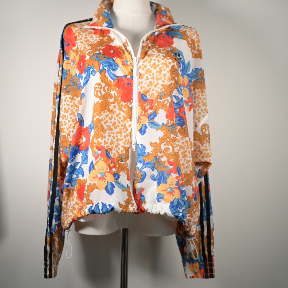 RARE Adidas x HER Womens XS Studio London Floral Blokecore Jacket Lightweight